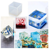 19 Large Resin Silicone Molds Kit for Cube Pyramid Sphere Diamond M89E