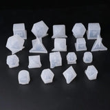 19 Pcs DIY Epoxy Mold Dice Fillet Shape Silicone Mould