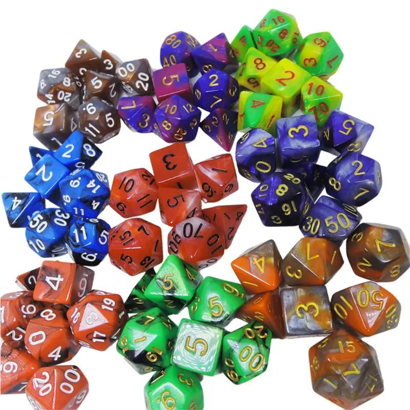 19 Pcs DIY Epoxy Mold Dice Fillet Shape Silicone Mould