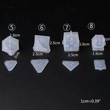 19 Pcs DIY Epoxy Mold Dice Fillet Shape Silicone Mould