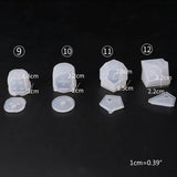 19 Pcs DIY Epoxy Mold Dice Fillet Shape Silicone Mould