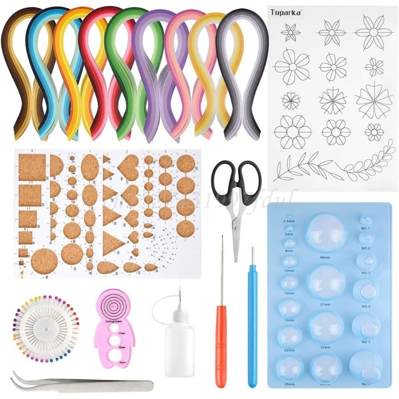 Paper Quilling Kit 45 Colors 900 Strips Quilling Art Tools Supplies Beginners