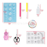 Paper Quilling Kit 45 Colors 900 Strips Quilling Art Tools Supplies Beginners