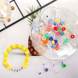 1900Pcs Rainbow Letter Beads for Crafts with Cord