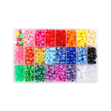 1900Pcs Rainbow Letter Beads for Crafts with Cord