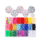1900Pcs Rainbow Letter Beads for Crafts with Cord