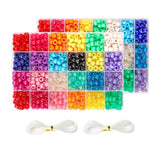Beads with Elastic Strings for DIY Craft Jewelry Making