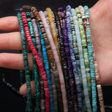 190Pcs Natural Stone Beads Coin Shaped DIY Necklace Bracelet Handiwork Accessory