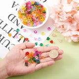 190pcs/50g Mixed Acrylic Flower Beads Charms 10x6mm