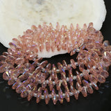 190pcs Red Pink Bicone Crystal 4*8mm Spacers Beads Jewelry Findings