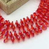 190pcs Red Pink Bicone Crystal 4*8mm Spacers Beads Jewelry Findings