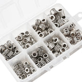 Tibetan Antique Silver Large Hole European Beads Mixed Shapes Spacer Beads