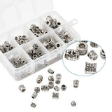 Tibetan Antique Silver Large Hole European Beads Mixed Shapes Spacer Beads