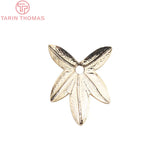 20PCS 14.5x11MM 24K Plated Maple Leaf Charms Pendants Jewelry DIY Accessories
