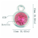 192 Pcs Birthstone Charms for Jewelry Making DIY Bracelet Necklace Earrings