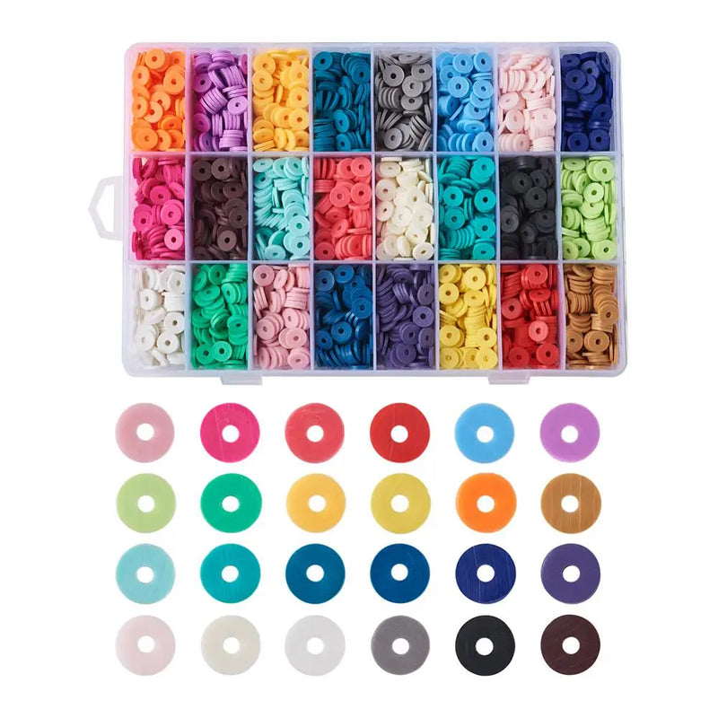 Polymer Clay Heishi Beads 4-8mm DIY Jewelry Making