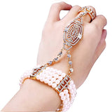 1920s Flapper Bracelet Ring Set Roaring 20s Accessory
