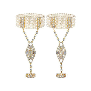 1920s Flapper Bracelet Ring Set Roaring 20s Accessory