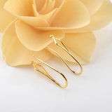 12PCS 25MM 24K Plated Brass Rhombus Earring Hooks