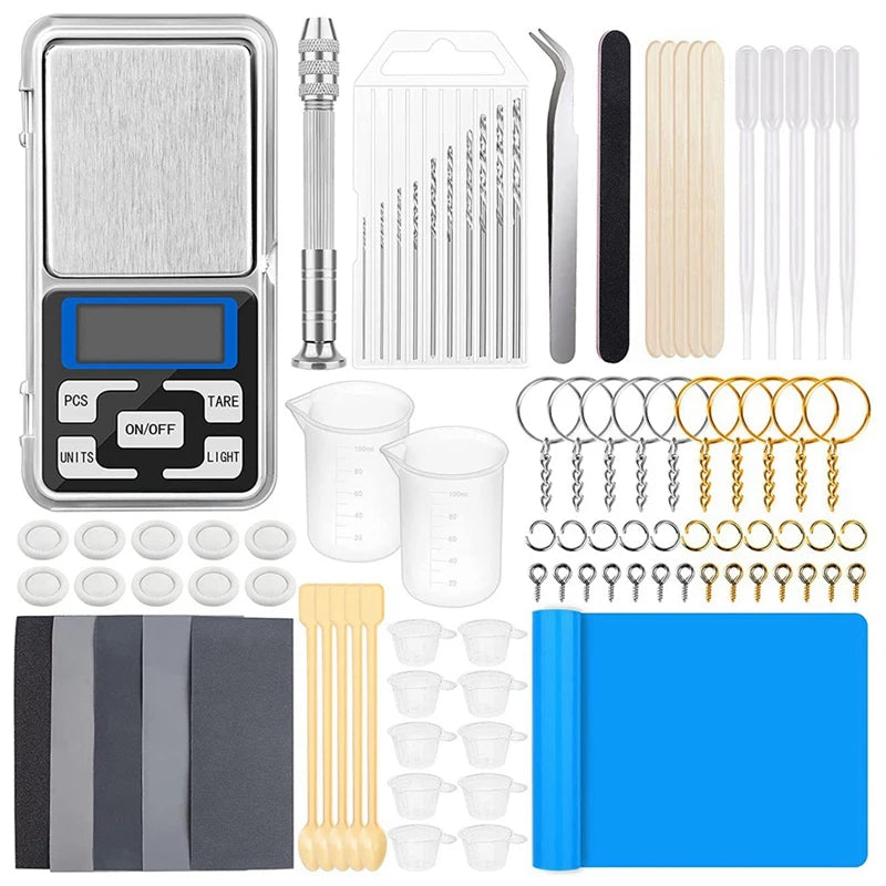 194 Pc Resin Tools Set with Scale, Mat, Bits, Cup, Sandpaper