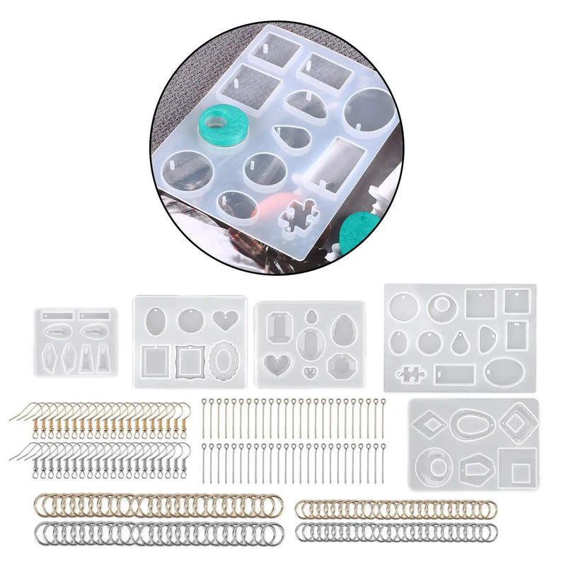 195 Earring Making Kit w/ 100 Jump Rings DIY Jewelry Pendants