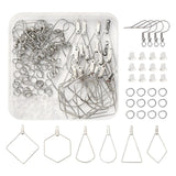 196pc Earring Making Kit Silver Beading Hoop Jump Rings Jewelry Component