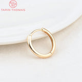 6PCS 12MM 14MM 16MM 24K Brass Earring Hoop Clasps DIY Jewelry Findings