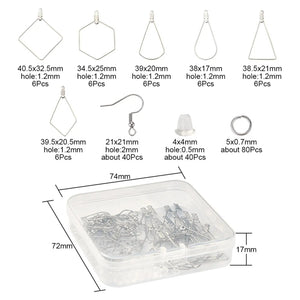 196Pcs Earring Making Kit Beading Hoop Earring Hooks DIY Jewelry Findings