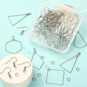 196Pcs Earring Making Kit Beading Hoop Earring Hooks DIY Jewelry Findings