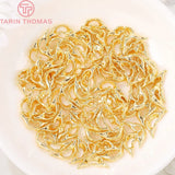 6PCS 14.5x7MM Hole 1MM 24K Brass Palm Love Charms Pendants