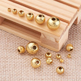 198Pcs Brass Beads Textured Round Spacer Beads Jewelry Making DIY