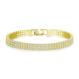Sapphire Emerald Gemstone 925 Silver Tennis Bracelet for Women