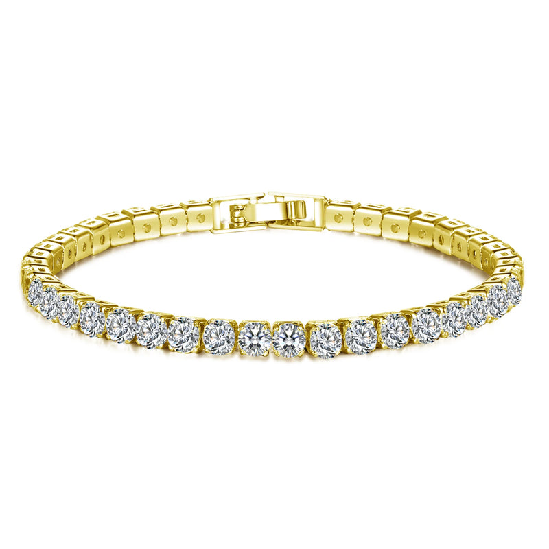 Sapphire Emerald Gemstone 925 Silver Tennis Bracelet for Women