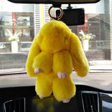 19CM Rabbit Puffy KeyChains Bags Pendant Ornament Car Keychain