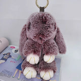 19CM Rabbit Puffy KeyChains Bags Pendant Ornament Car Keychain