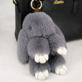 19CM Rabbit Puffy KeyChains Bags Pendant Ornament Car Keychain