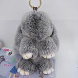 19CM Rabbit Puffy KeyChains Bags Pendant Ornament Car Keychain