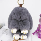 19CM Rabbit Puffy KeyChains Bags Pendant Ornament Car Keychain