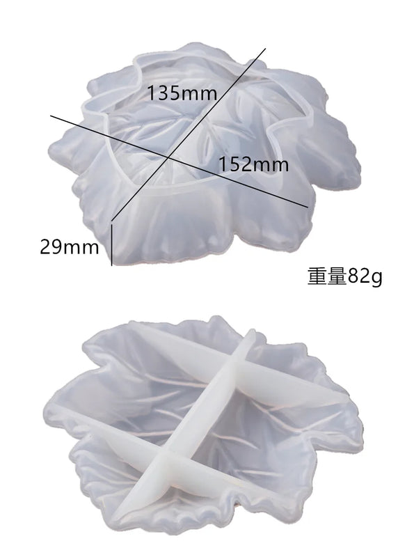 Maple Leaf Hemp Leaf Ashtray Tray Dish Mirror Silicone Mold