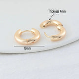 14K Steel Round Earrings Hoops High Jewelry Making Supplies 19MM-24MM