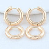 14K Steel Round Earrings Hoops High Jewelry Making Supplies 19MM-24MM