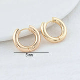 14K Steel Round Earrings Hoops High Jewelry Making Supplies 19MM-24MM