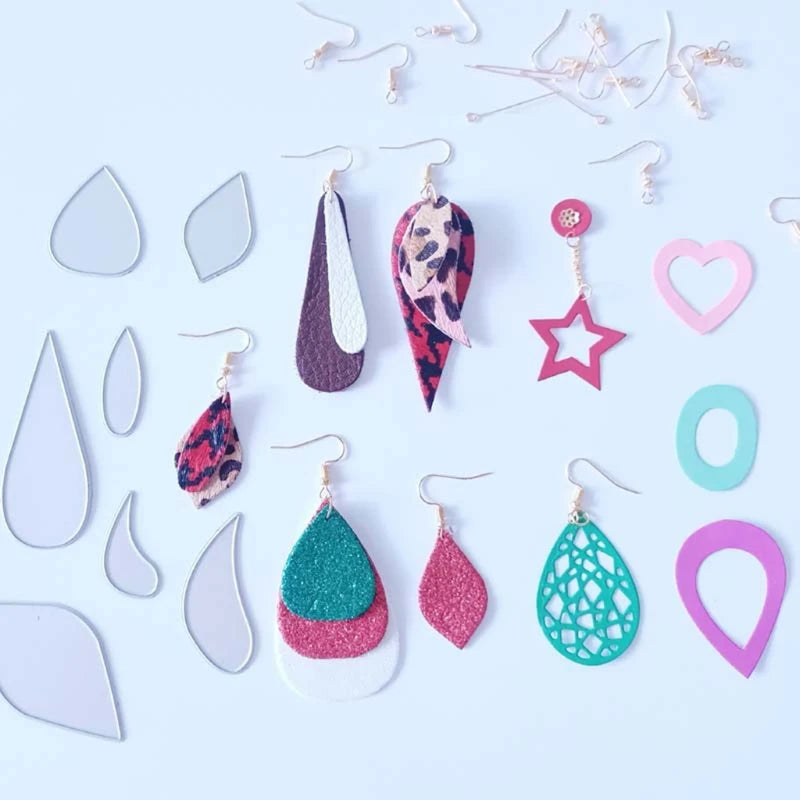 19Pcs Earring Cutting Dies Leather Earrings Making