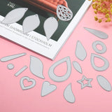 19Pcs Earring Cutting Dies Teardrop Leaf Die-Cut Mold for DIY Earrings