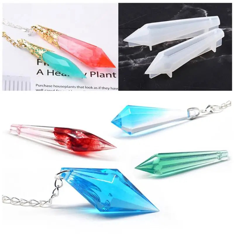 19Pcs Resin Pendulum Molds with 30Pcs Metal Bead Epoxy UV Resin Molds 85LB