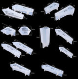 19Pcs Resin Pendulum Molds with 30Pcs Metal Bead Epoxy UV Resin Molds 85LB