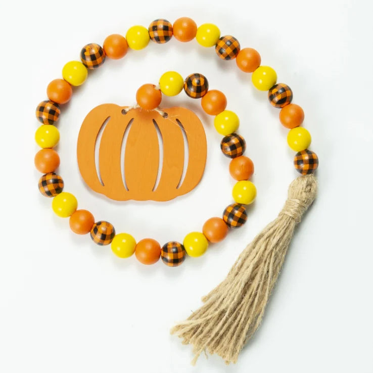 Colorful Grid Wood Beads Curtain Straps Home Decoration