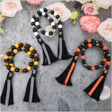 Colorful Grid Wood Beads Beaded Curtain Straps Home Decor
