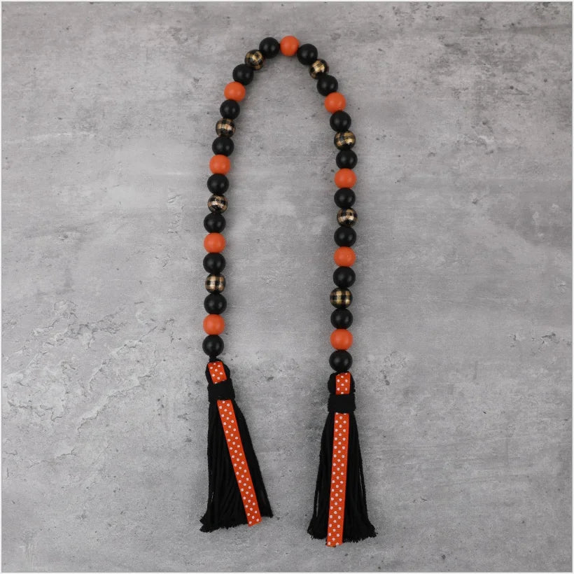 Colorful Grid Wood Beads Beaded Curtain Straps Home Decor