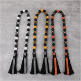 Colorful Grid Wood Beads Beaded Curtain Straps Home Decor
